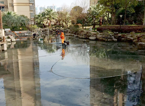 富县景观池淤泥清理